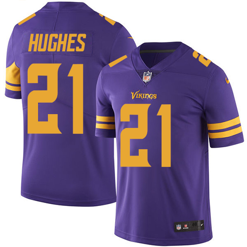Minnesota Vikings #21 Limited Mike Hughes Purple Nike NFL Men Jersey Rush Vapor Untouchable